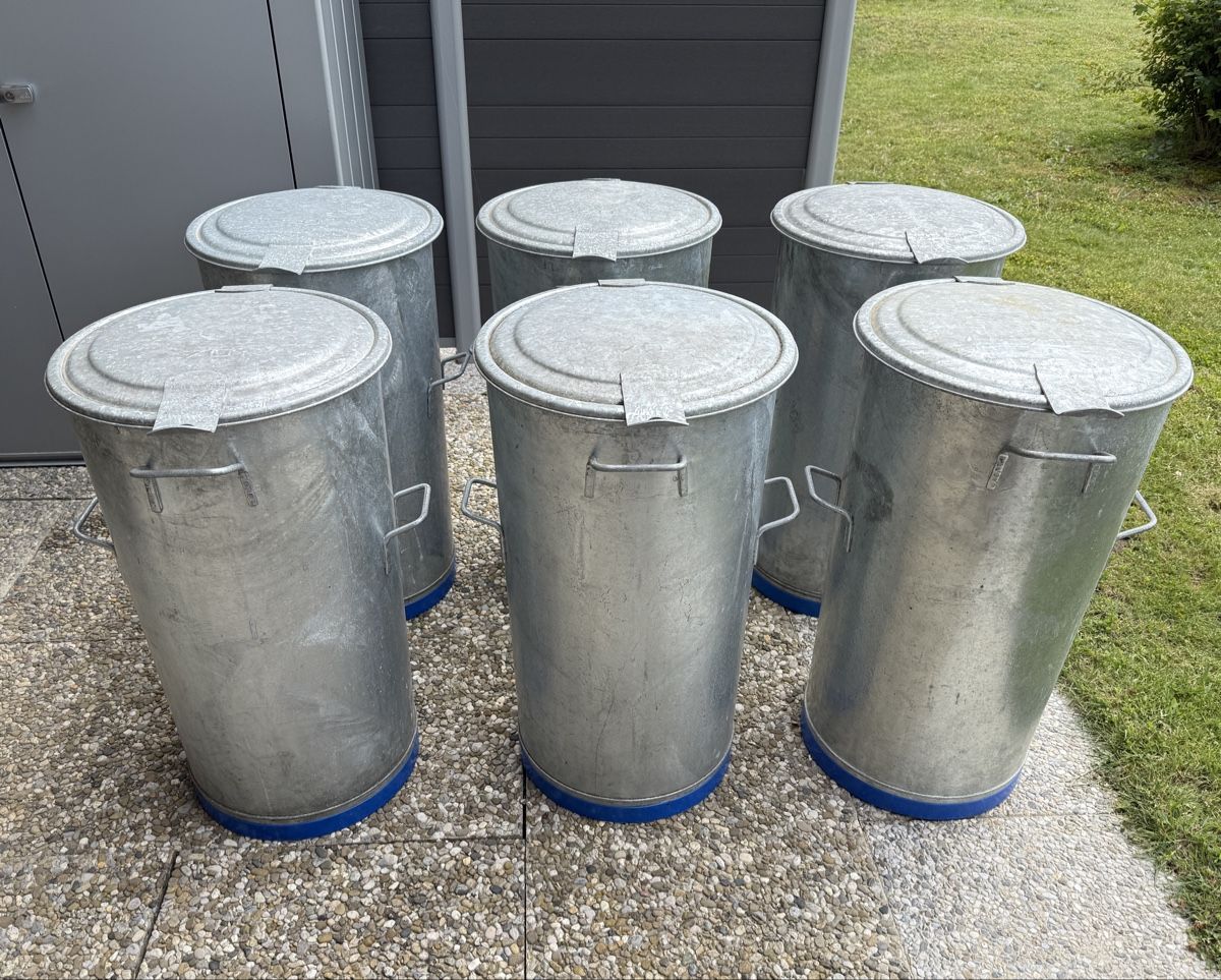 Cestini per rifiuti: Abfalleimer Tonne Zink 70 L – Usato da Gerlafingen venduto da sternrose