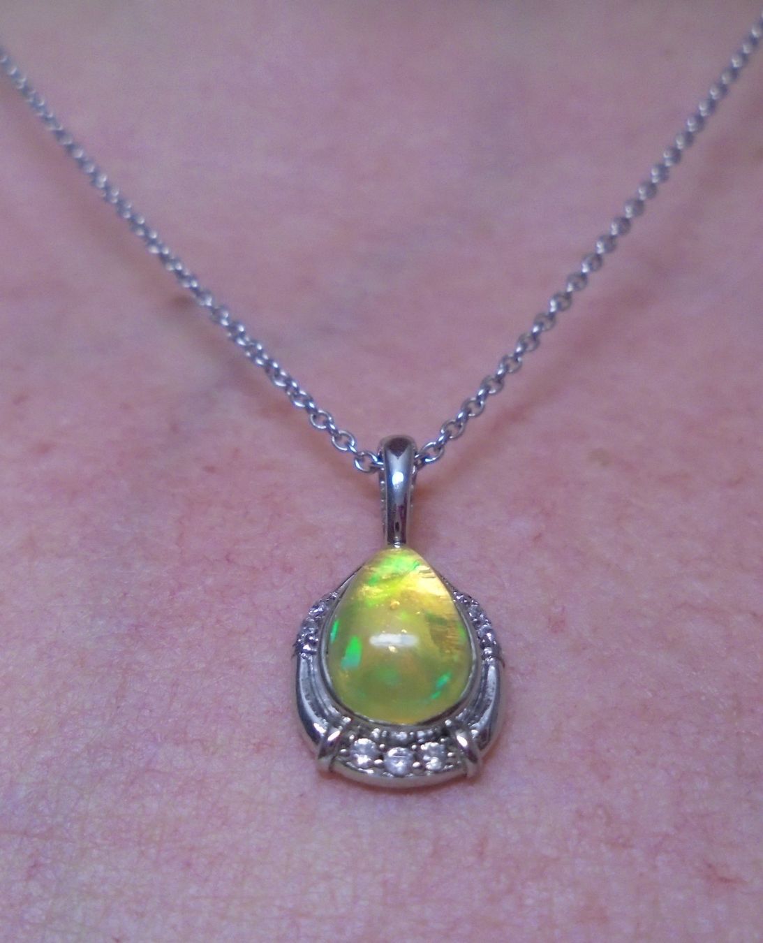 Catenine: Echtschmuck: Welo-Opal Silberhalskette 50 cm. – Nuovo (secondo la descrizione) da Zuchwil venduto da maumauchi 5