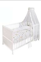 White Baby Bed with Canopy - 70x140