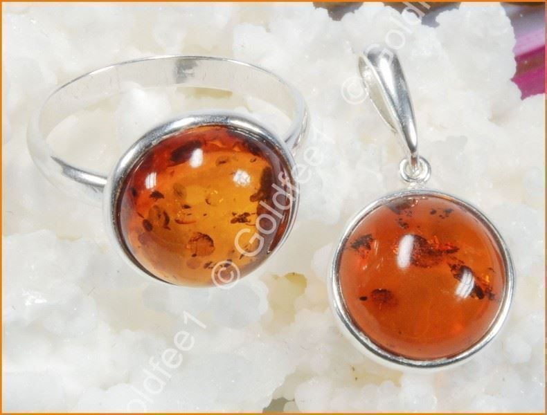 Anelli: BALTIC AMBER, Echtes Bernstein Set 925 Silber – Nuovo e nell'imballaggio originale da Oberglatt ZH venduto da Goldfee1 2