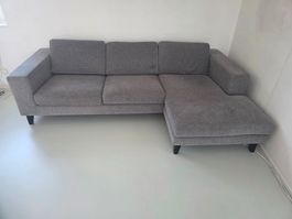Ecksofa – grau, neuwertig