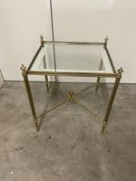Beistelltisch Messing mit Glasplatte quadratisch