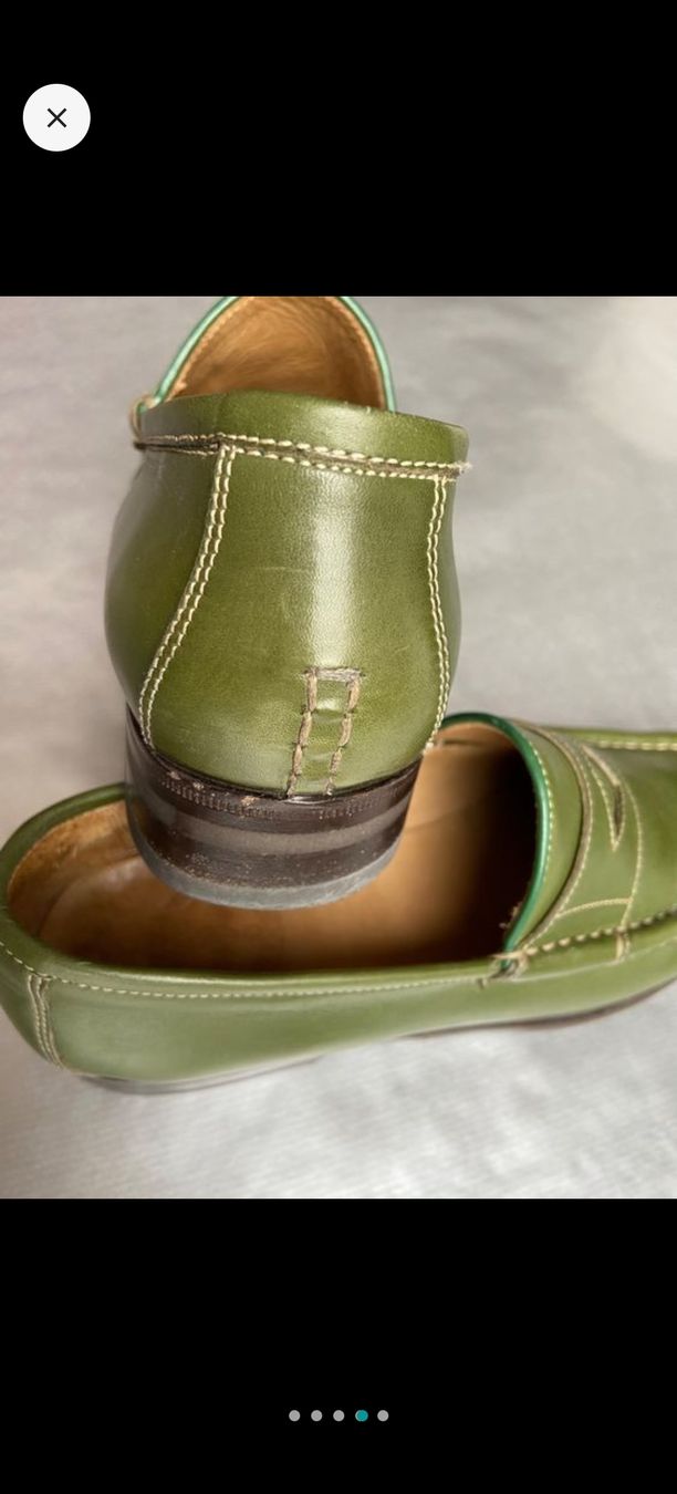 Scarpe da donna: Leder Loafer grün, Grösse 38 – Usato da Bern venduto da kat_69vw 3