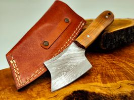 Herziges Damast Messer Knife echter Faltenstahl Damascus