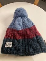 Maloja Bommelmütze blau rot gestreift 5/6j