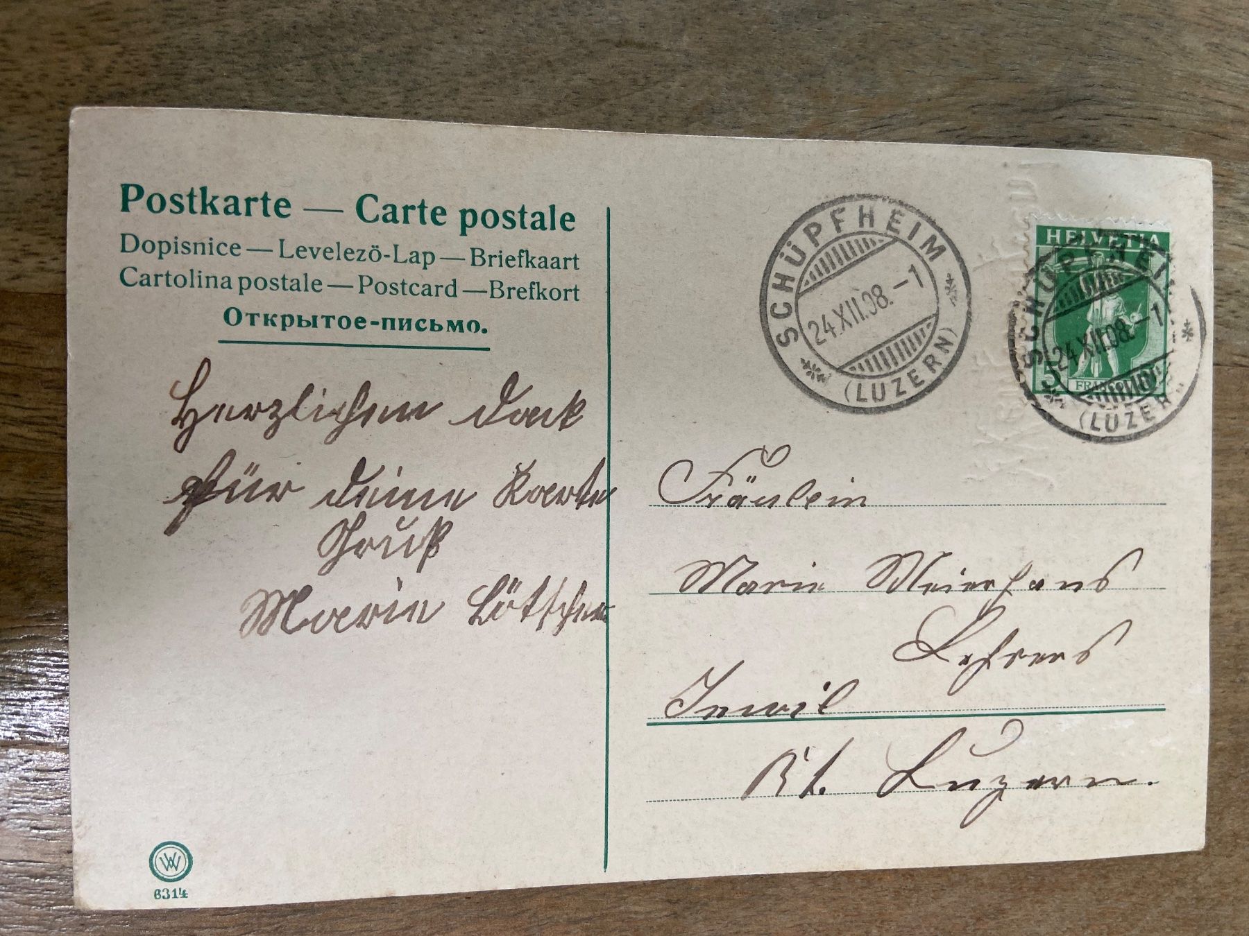 Cartoline postali: AK Weihnachten Mädchen – Usato da Luzern venduto da waterfront1 1
