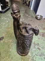 Holzfigur afrikanisch mit Deckel Krokodil Dekoration (V)