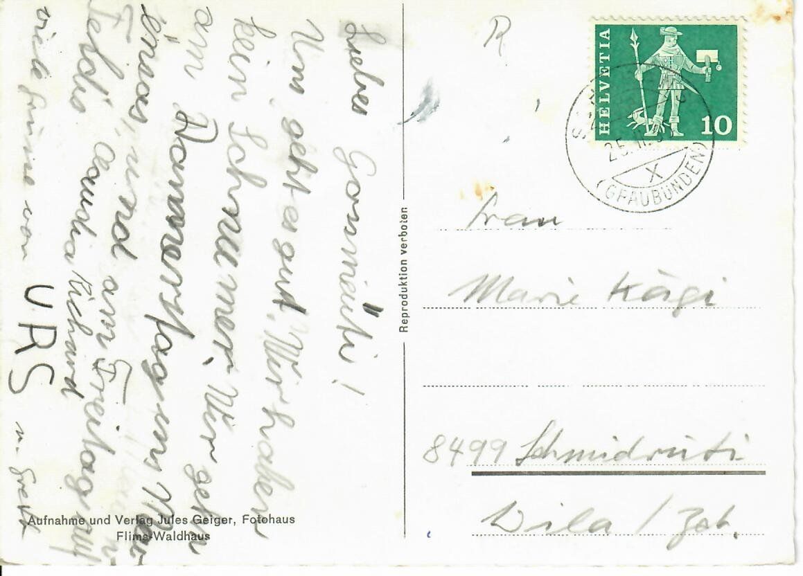 Ansichtskarten: Scharans – Gebraucht aus Hochdorf von Ziegel-16 1