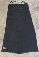Écharpe Schal noire vintage Made in France 27x150