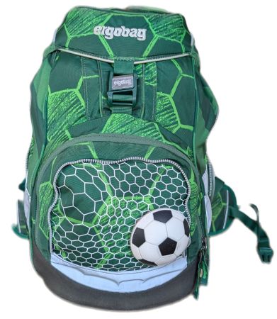 Schulrucksack Ergobag: Fussball Design - mit Turnsack
