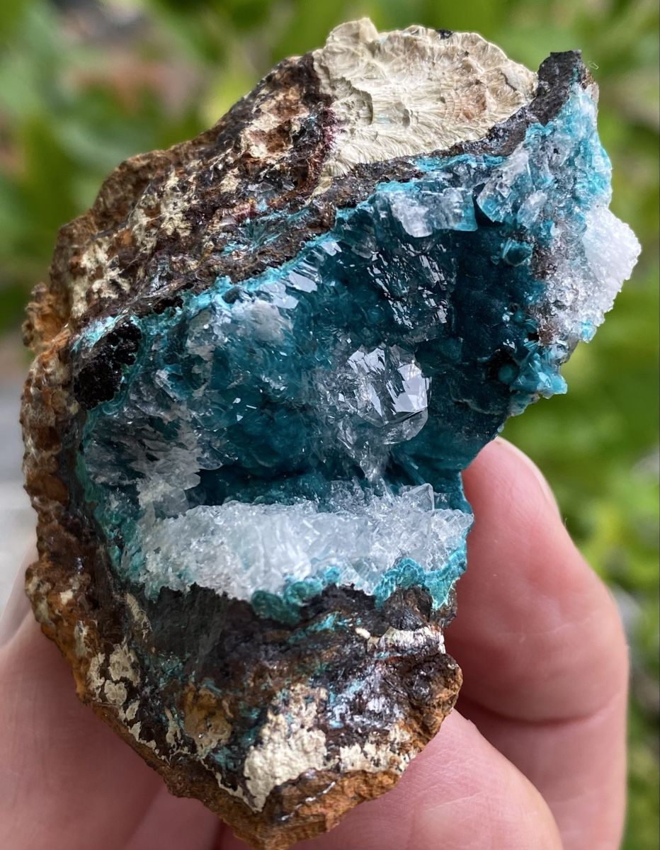 Mineralien & Heilsteine: Schöner Chrysokoll mit Calcit  – Gebraucht aus Selzach von 321compac 7