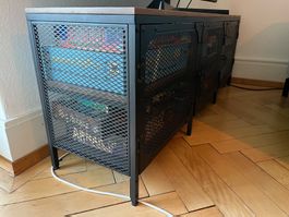 FJÄLLBO TV-Sideboard, schwarz, 150x36x54 cm