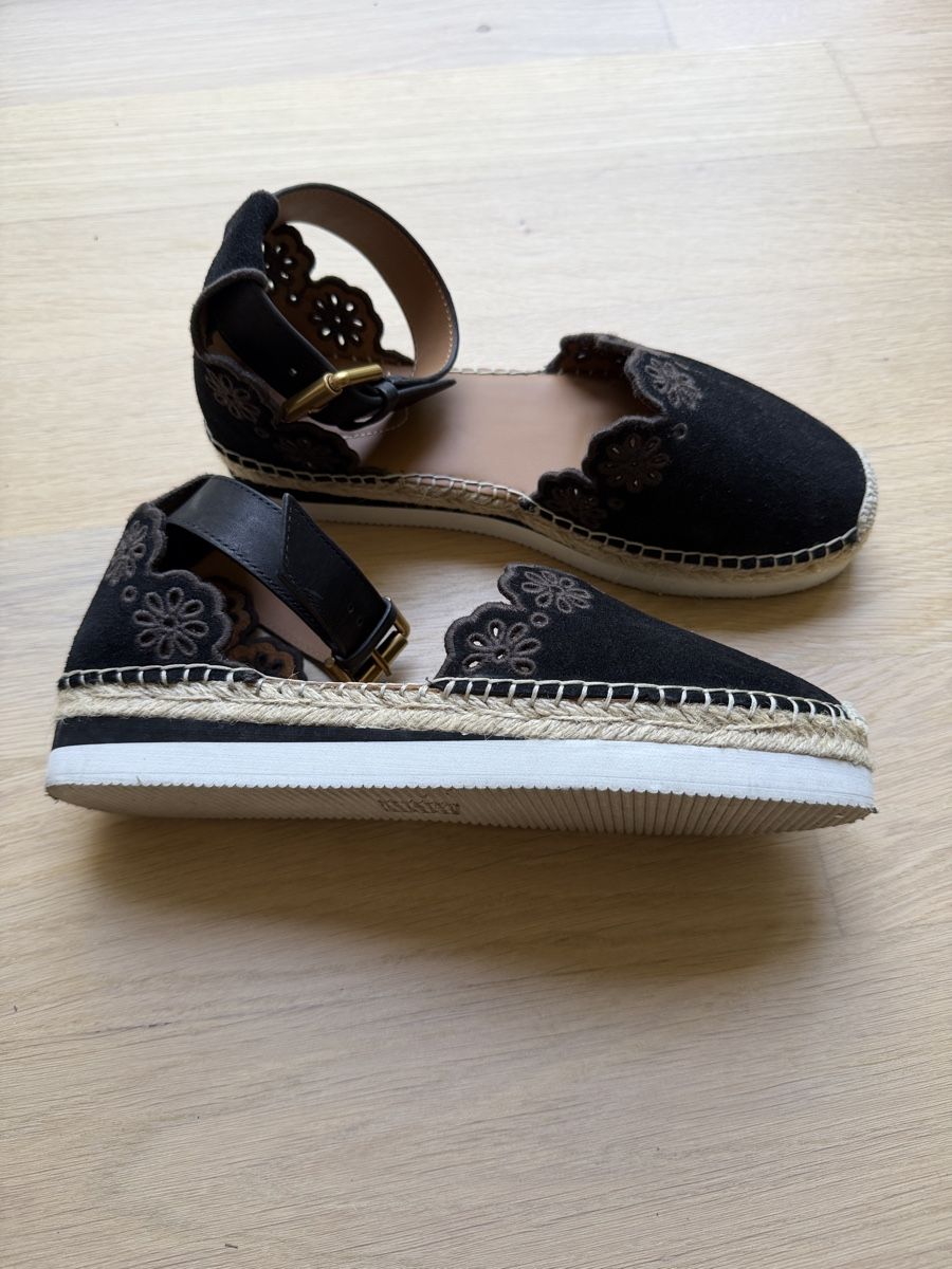 Scarpe da donna: See By Chloé espadrilles black leather ankle strap size 38 – Nuovo (secondo la descrizione) da Zürich venduto da car_pth8 2