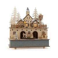 Spieluhr & Lampe Kleines Dorf - Deko