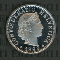 CHF___0.20 1992 stgl * nigelnagelneu! 20 Rappen