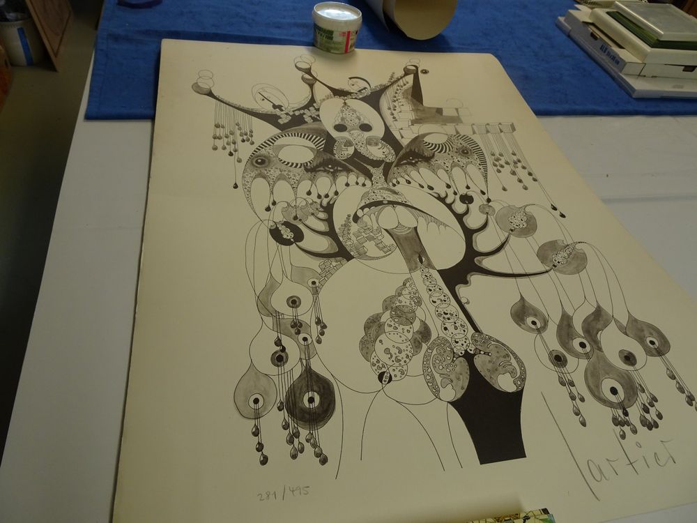 l atélier, Kunst-Druck,  3 Exemplare, signiert 9