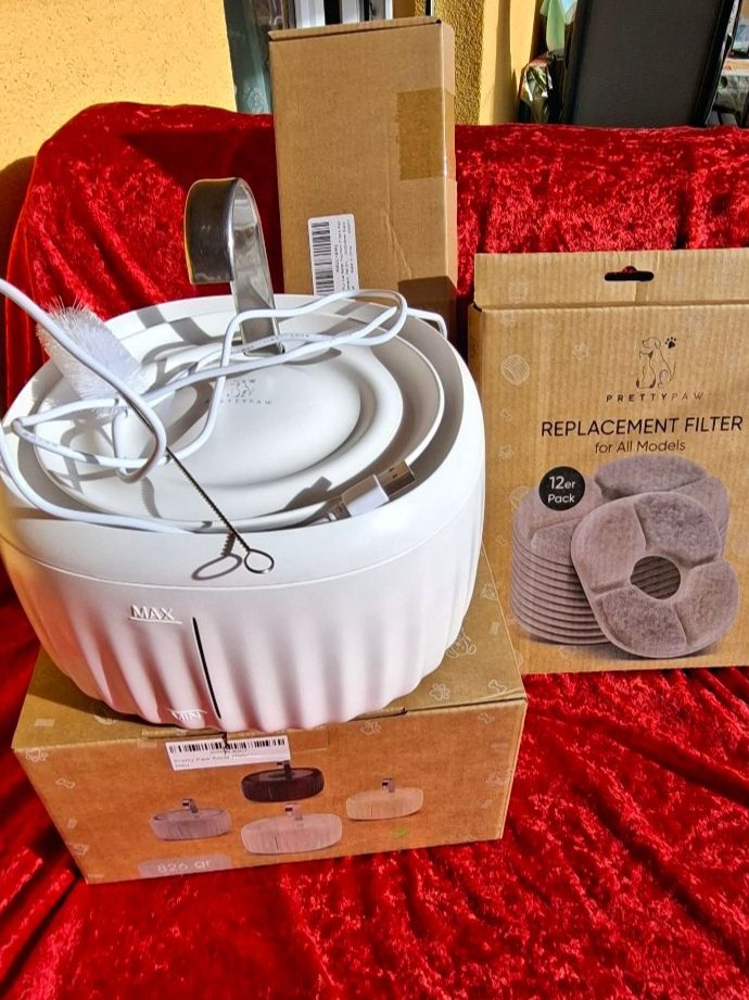 Teiche & Zierbrunnen: PrettyPaw Katzenbrunnen,mit Vorrats Filter Original Verpackt – Gebraucht aus Eiken von jej_89h8 4