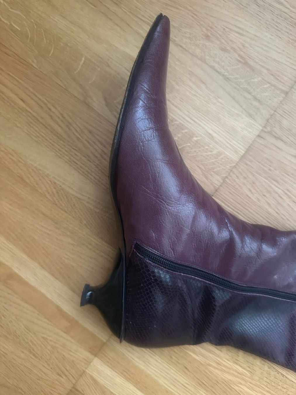 Damenschuhe: Damen Stiefel Leder Bordeaux Grösse 41 – Gebraucht aus Zürich von Sonnenschein_ 2