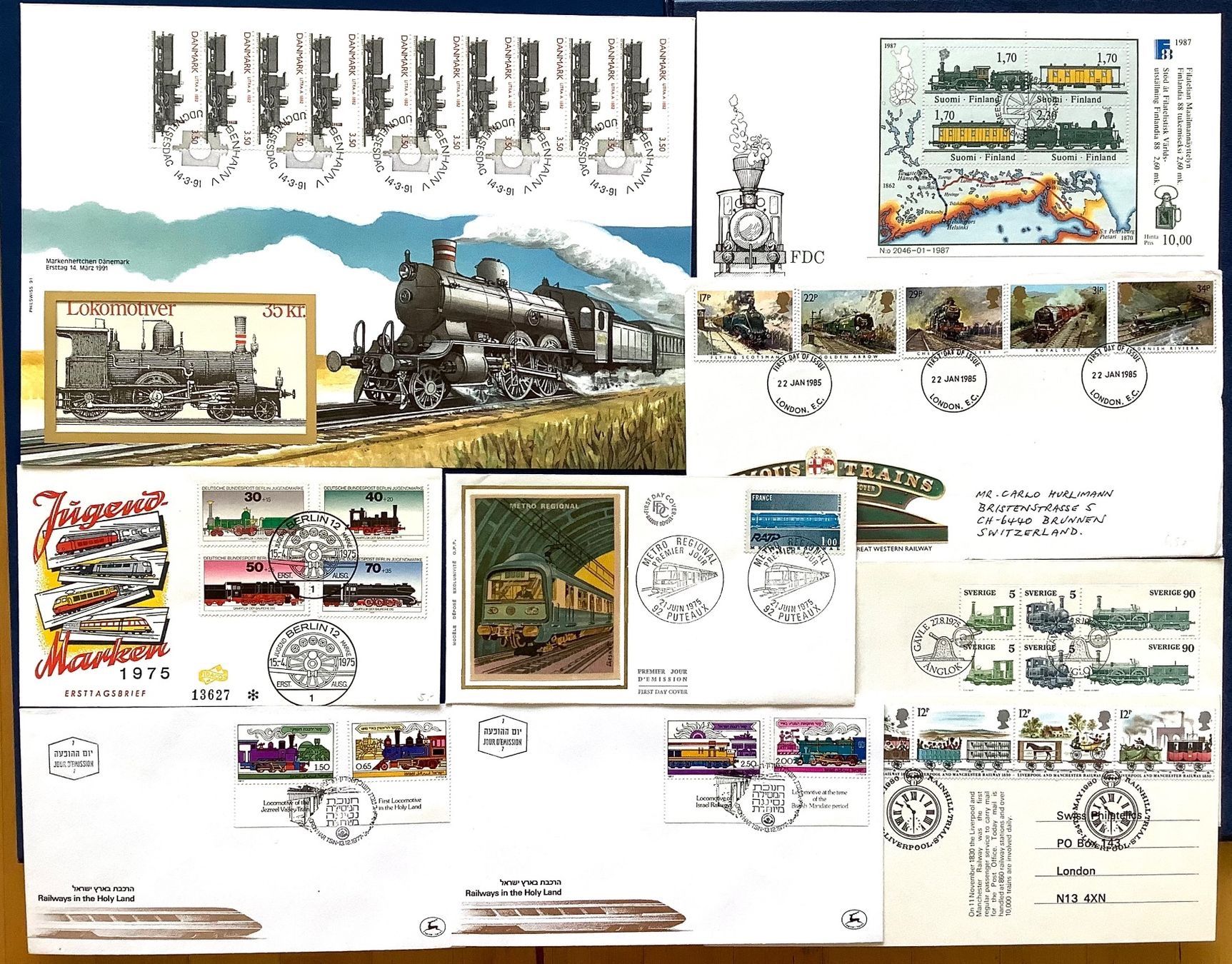 Tutti i francobolli: 1975 - 1991 - Div.FDC - Eisenbahnen- Lokomotiven – Nuovo (secondo la descrizione) da Liestal venduto da Pep3