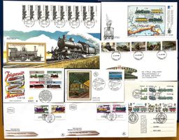 1975 - 1991 - Div.FDC - Eisenbahnen- Lokomotiven