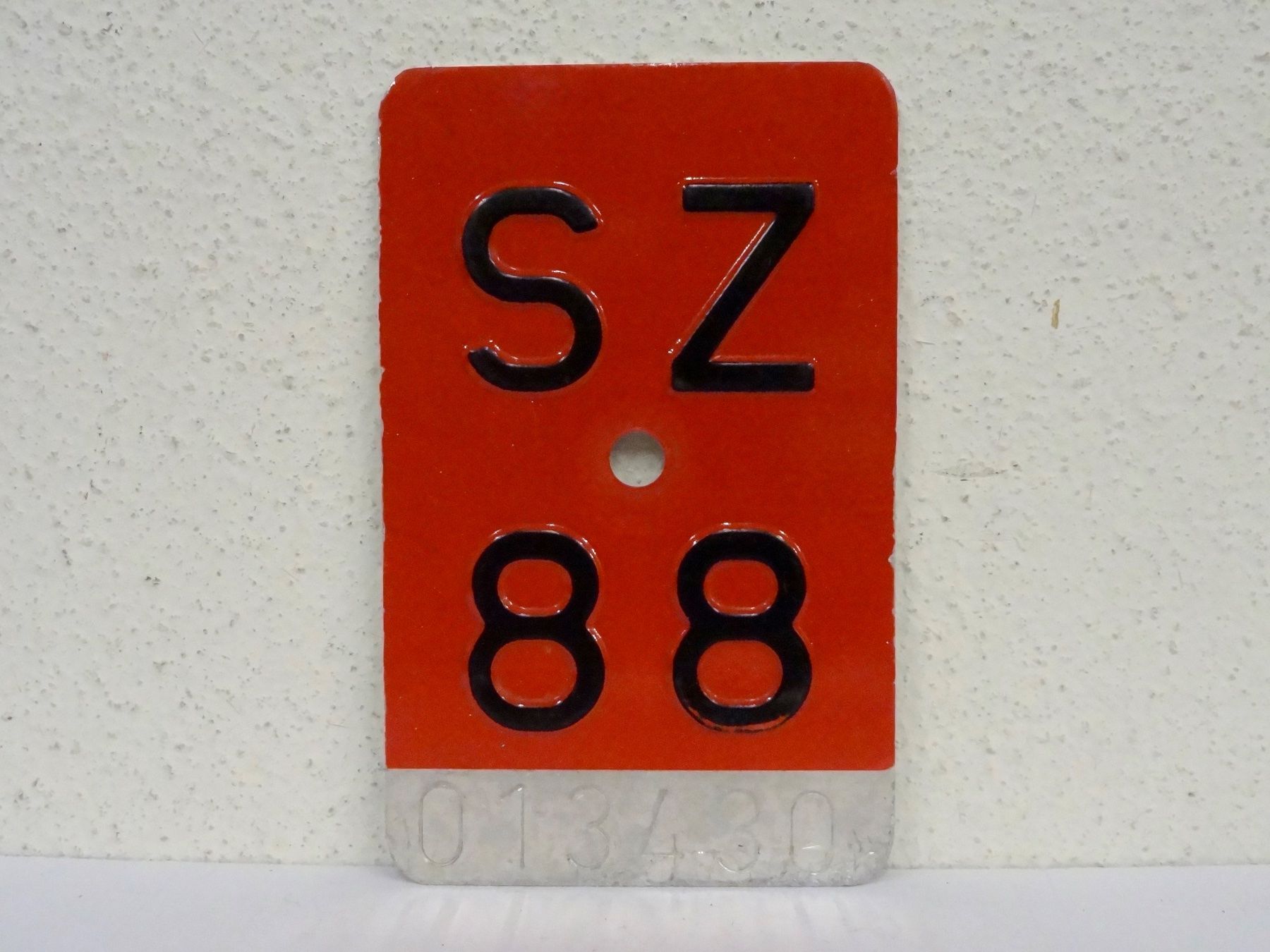 Schilder: SZ 88 VELONUMMER - FAHRRADSCHILD – Gebraucht aus Kerzers von djstarsky73