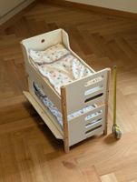 2x süsse Puppenbetten, stapelbar / Stockbetten mit Fach