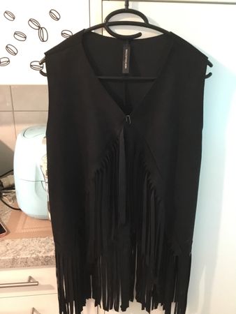 Weste schwarz Fransen NEW COLLECTION Grösse one size 