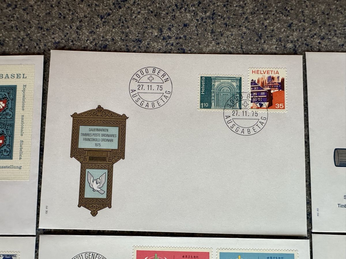 Tutti i francobolli: Schweiz - 54x FDC vom 13.3.67-11.9.75 – Usato da Schmitten / FR venduto da Samsara169 8