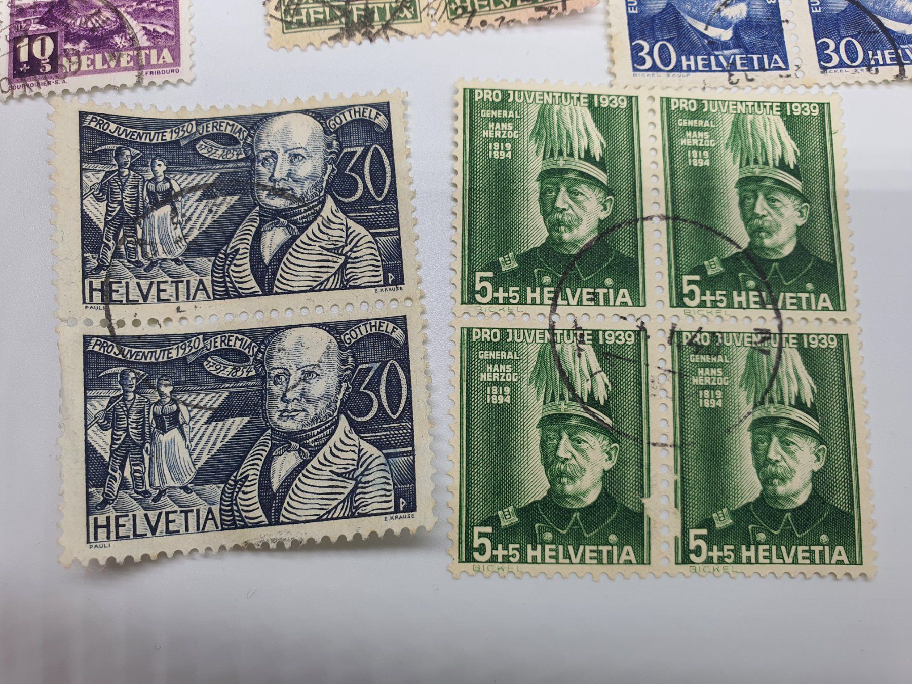 Tutti i francobolli: 2er 4er pro juventute 1921 - 1939 – Usato da Baden venduto da swiss-alps 3