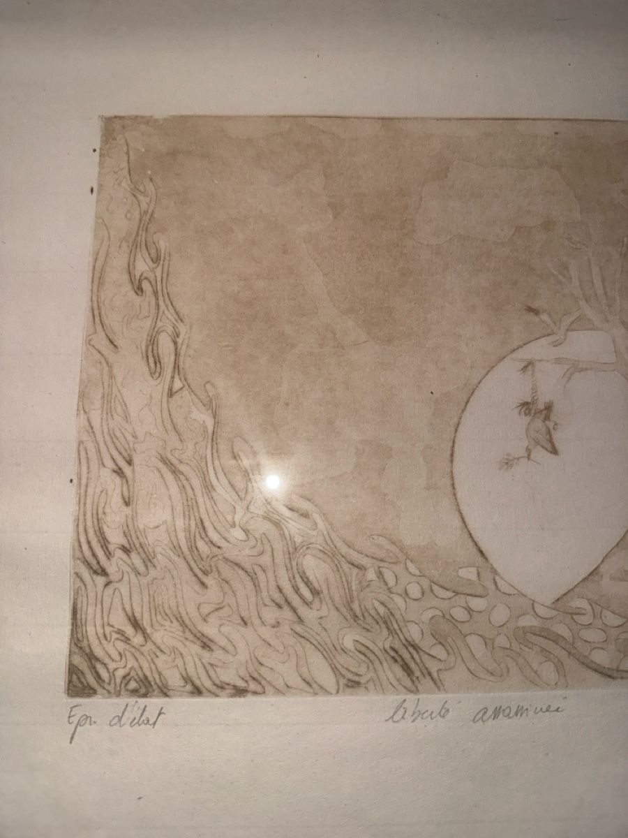 Grafica & Litografie: Original Abstract Etching,Proof Dreamlike Surreal 32.5x45.5 – Usato da Cevio venduto da BiadiciT 1