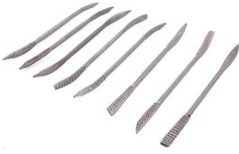 8er Set feine Riffelraspeln für Holz Länge :19cm
