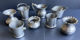 Diverse kleine Zinn Dekor Sachen Puppenstube etc.