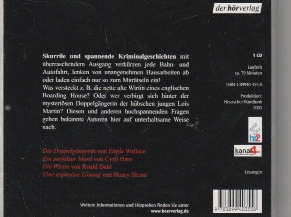 Audiolibri: Tatverdächtig  (Kriminalgeschichten) – Usato da St.Galllen venduto da elkaphone 1