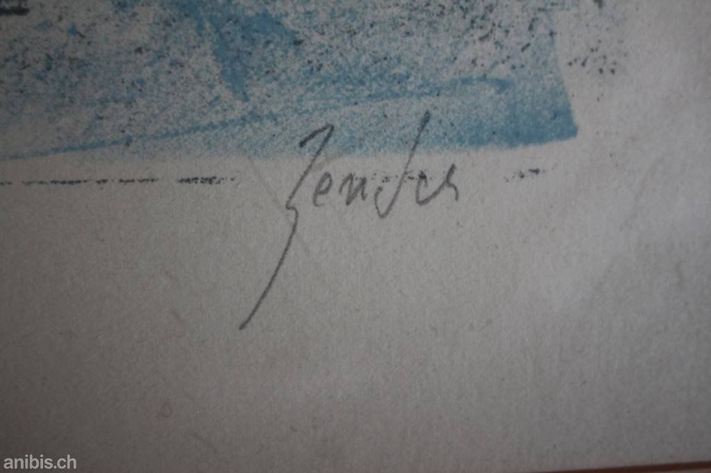 Grafica & Litografie: signierte Lithographie von Rudolf Zender – Nuovo (secondo la descrizione) da Zürich venduto da 1.Simon 3
