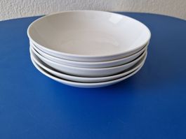 5 Stk. weisse Suppenteller