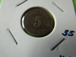 Dt. Reich 1875 C, 5 Pfennig