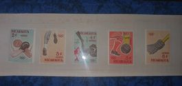 Nicaragua, Olympia Tokyo 1964 5er Serie, correo Aéreo, Ringe