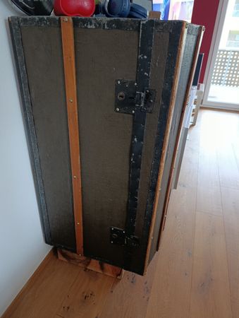 Alte Kofferbar Holzschrank Vintage braun guter Zustand
