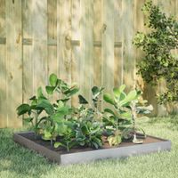 vidaXL Hochbeet 100x100x18,5 cm Verzinkter Stahl