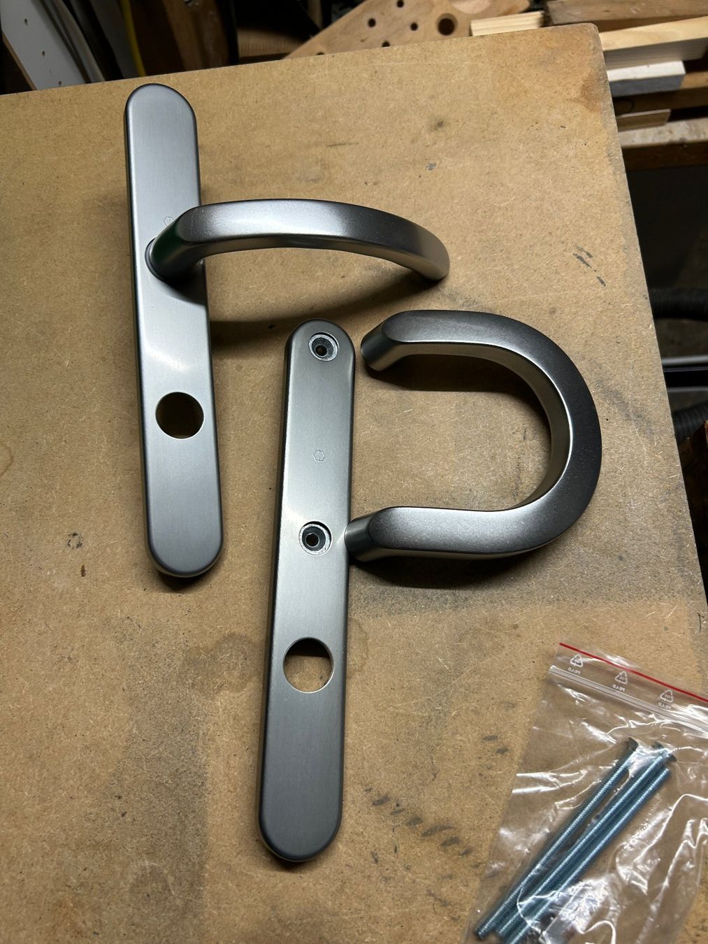 Porte: Stoss-Griff - Haustürgarnitur Chrom oder weiss. Auch in WIR – Nuovo (secondo la descrizione) da hägendorf venduto da hsh4614 2