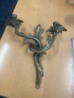 Antike Doppel-Wandkerzenhalter Messing Vintage shabby chic