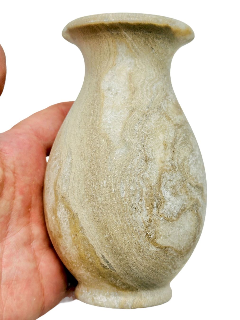 Vasi & Recipienti: Ancien vase en marbre beige – Usato da Morges venduto da vintiques 7