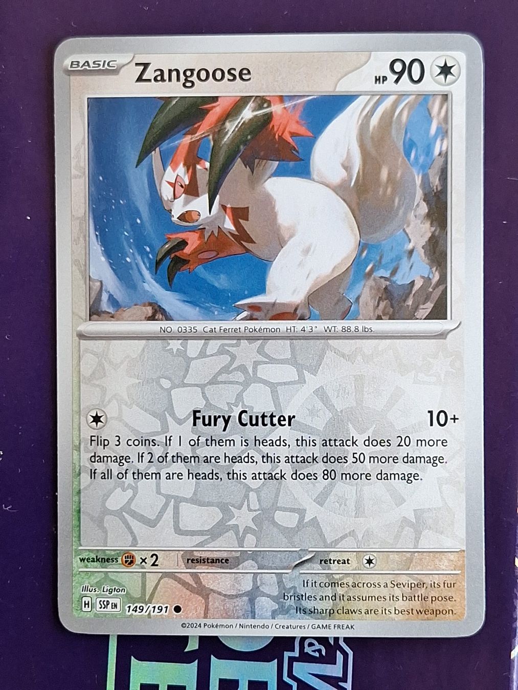 Pokémon Carte collezionabili: Zangoose - Reverse Holo - Pokemon Surging Sparks – Usato da Altstätten SG venduto da GGsGameshop