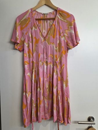Kleid TOM TAILOR Grösse L pink/orange gemustert guter Zustan