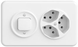 UP Kombination STANDARDdue 3/1L+3×T13 weiss, Feller