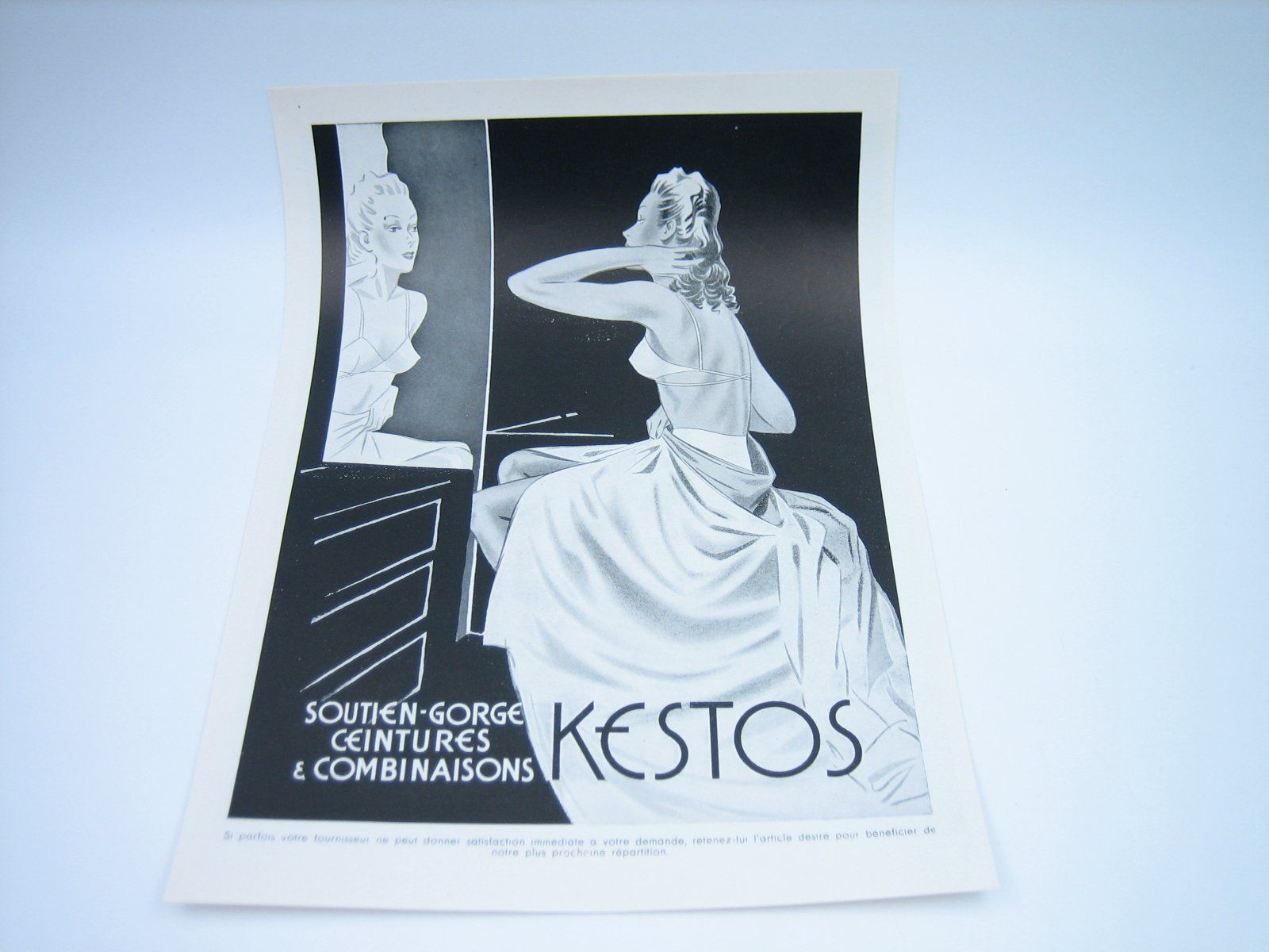 Poster & Bilder: Kestos Unterwäsche altes Werbeblatt – Gebraucht aus Zürich von Tomi118