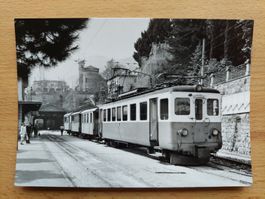 AK Alte Stationsanlage Ponte Tresa mit Zug