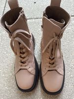 Lederboots Gr. 39 beige/rosa
