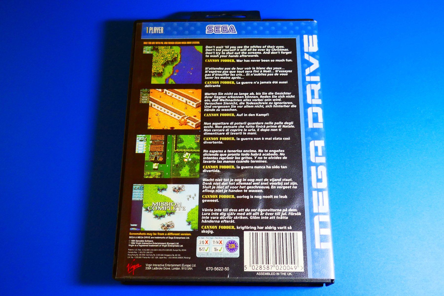 Sega Giochi: Cannon Fodder : War has Never been so much Fun ! Mega Drive – Usato da Vuarrens venduto da Espace-Retro 5