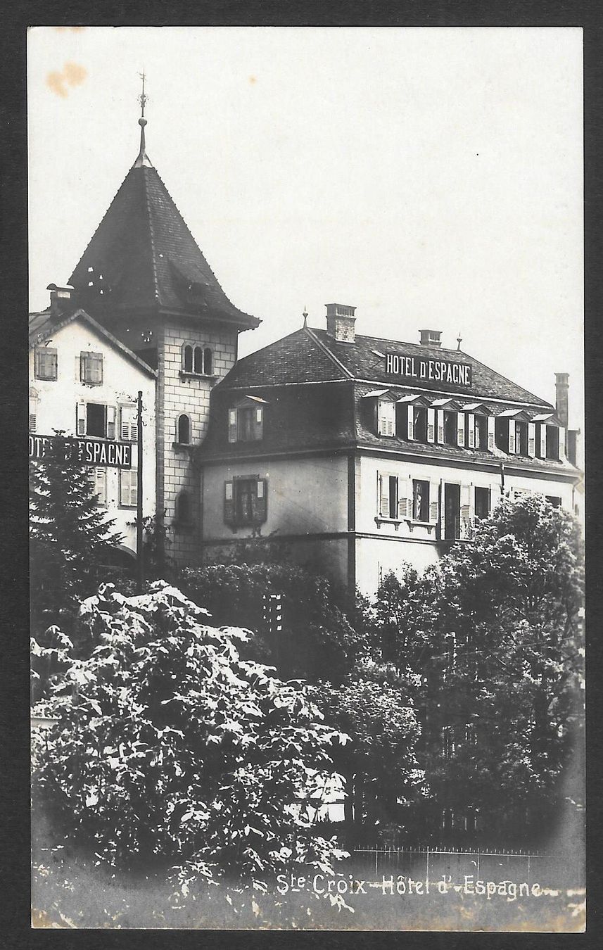 Cartoline postali: Sainte-Croix Hôtel D'Espagne – Usato da Olten venduto da clotaldi
